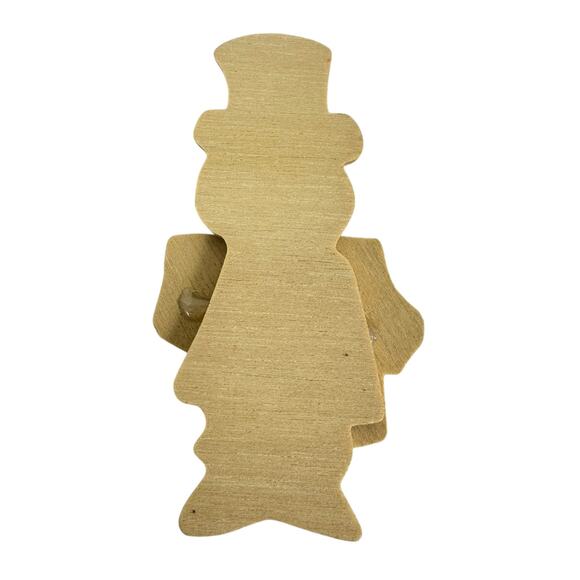 Vintage Teddy Bear Drummer Boy Wooden Christmas Ornament - Picture 2 of 2